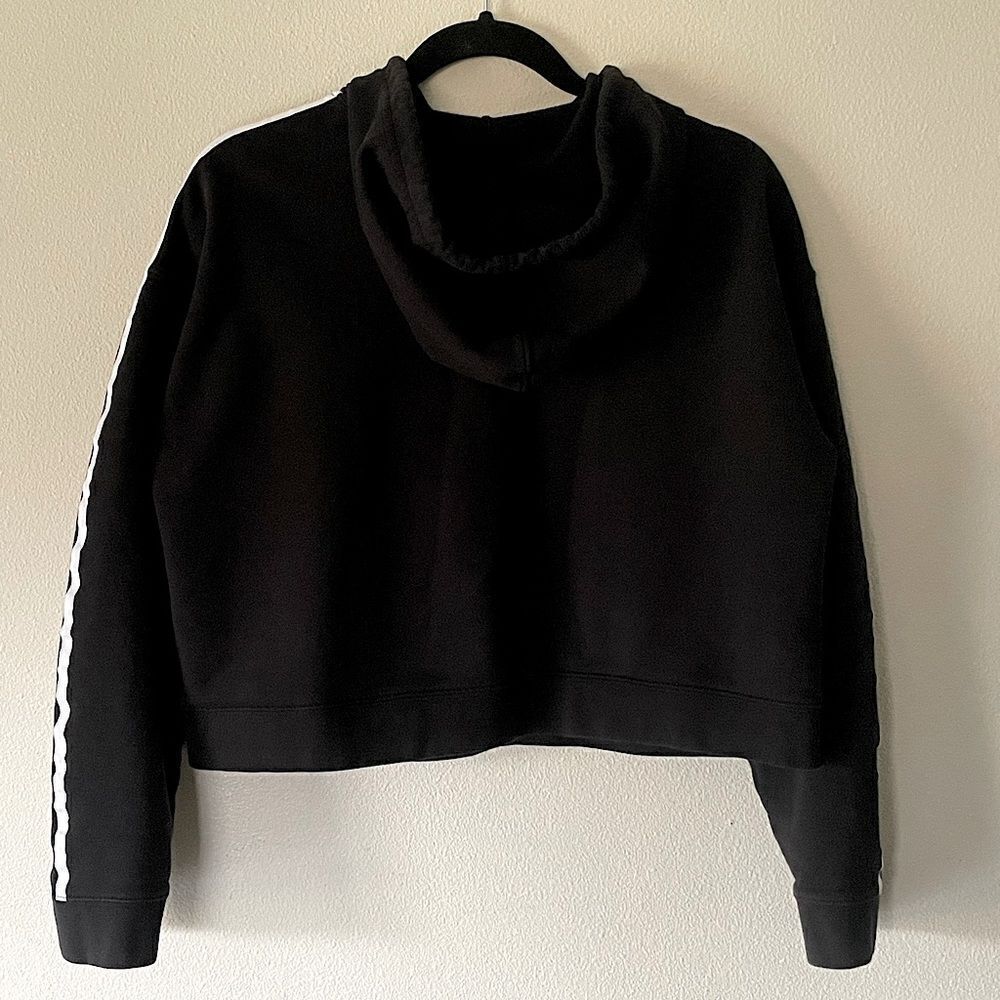 Women’s Adidas, Black & White, Cropped Hoodie. Size Medium. - Picture 2 of 3
